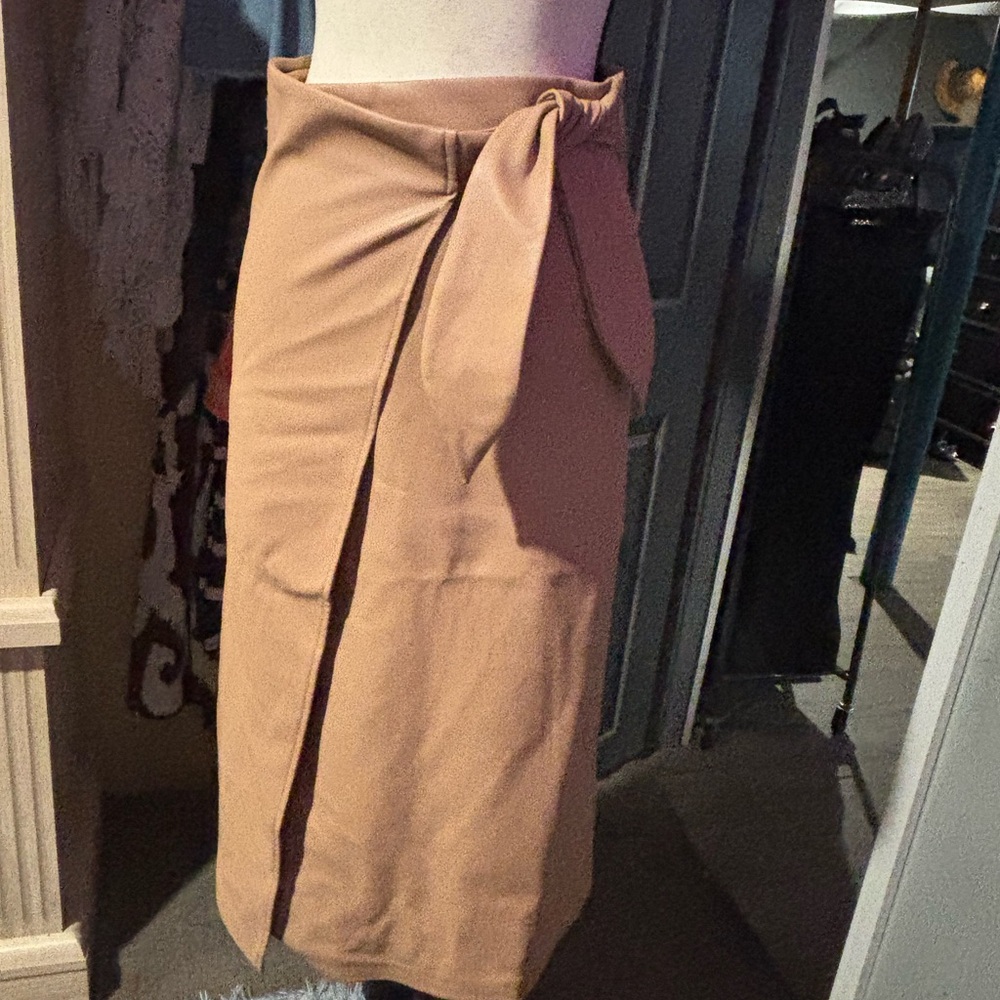 NWT The Drop XXS Elegant Tan Wrap Skirt